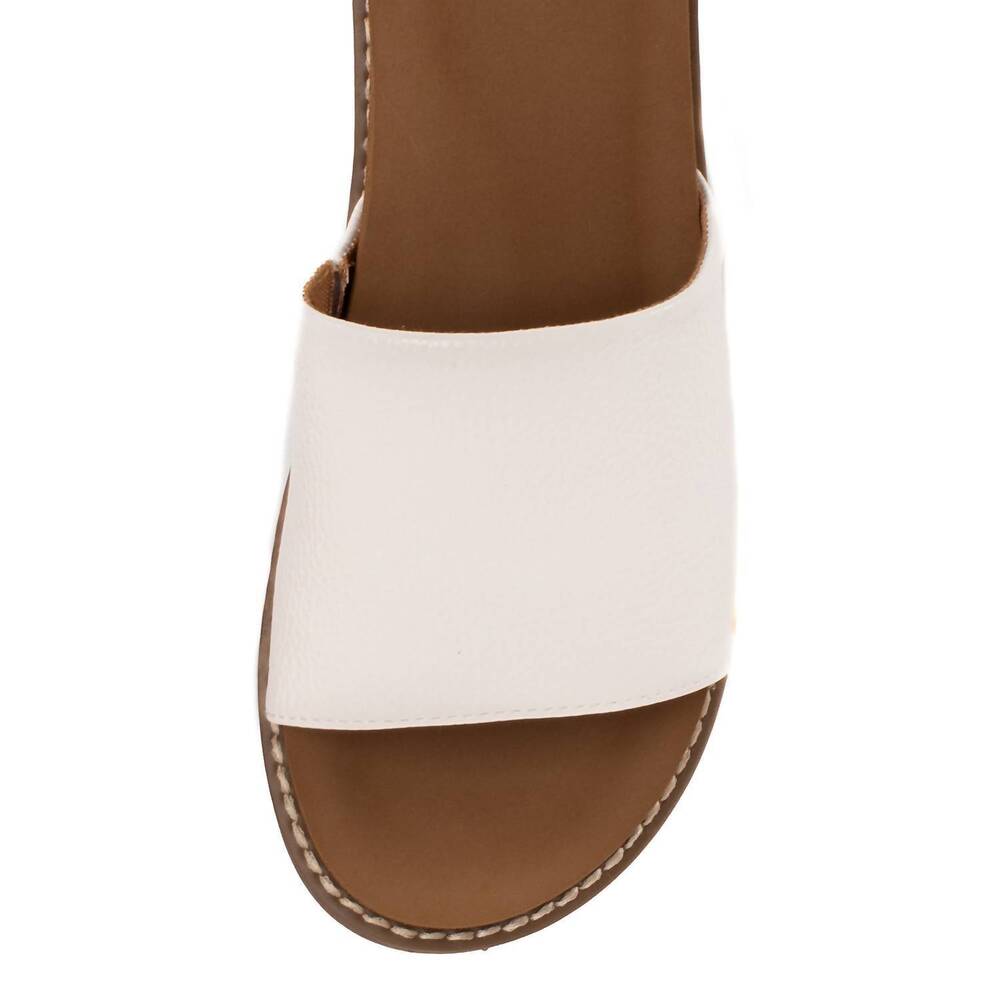 NEW YELLOWBOX women's shelly slide sandals in white - Picture 4 of 4